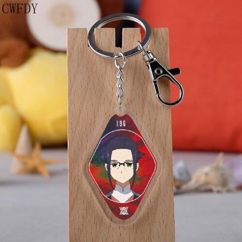 Fashion Anime DARLING In The FRANXX Acrylic Keychain Cartoon Figure Otaku Acrylic Pendent Key Chain For Boys Girls Accessories