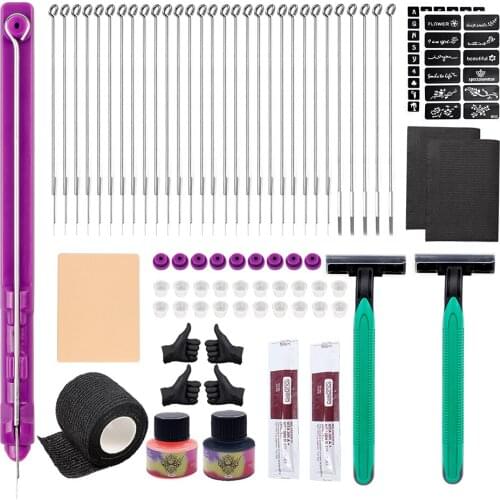 DIY Hand Poke Stick Tattoo Kit Tattoo Supply Inkbox Tattoo Needles Set 3RL / 5RL / 7RL RS M1 Needles for tattoo