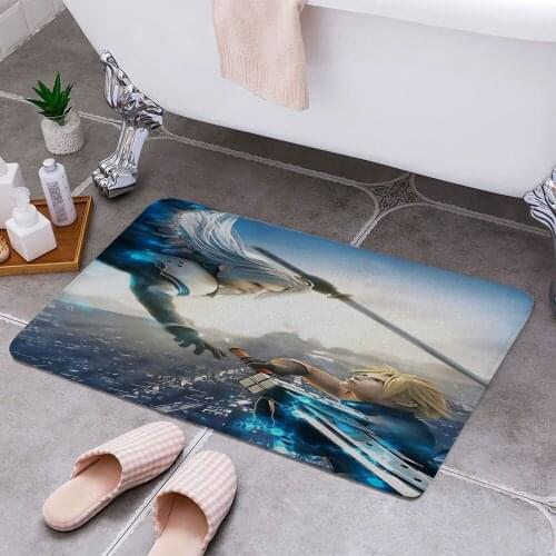 Final Fantasy 3D Print Doormats Rectangle Non-Slip DoorMat Bedroom Kitchen Entrance Print Door rugs Dropshipping