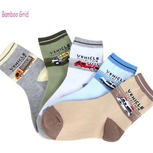 Spring & Autumn New Kids Car Cotton Socks Boys Girls Kids Socks 1-12 Year Baby Socks 5 pair /1 Lot