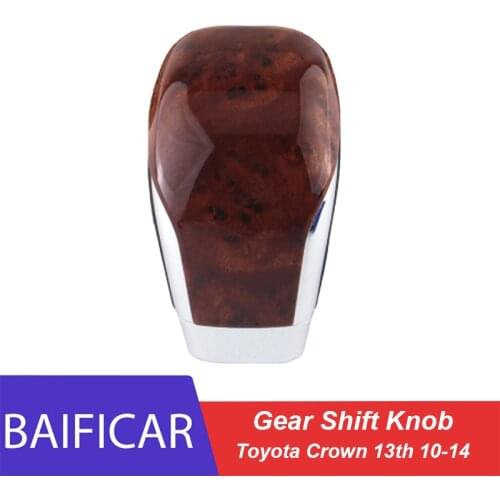 Baificar Brand New High Quality Mahogany Gear Shift Knob For Toyota Crown 13th 2010 2011 2012 2013 2014