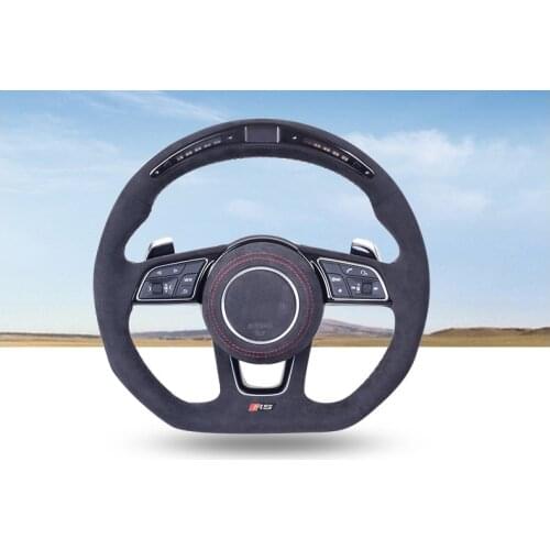 Manufacture LED Real Carbon Fiber Steering Wheel Fit For Audi A3 A4 A5 A6 Q5 Q3 Q6 Steering Wheel