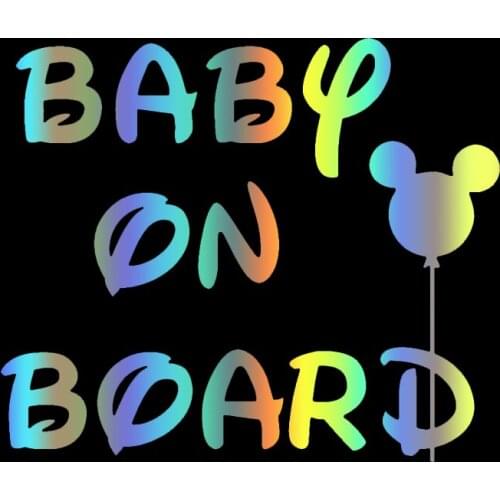 S51206# Various Sizes/Colors Car Stickers Vinyl Decal Baby On Board Motorcycle Decorative Accessories Creative Waterproof