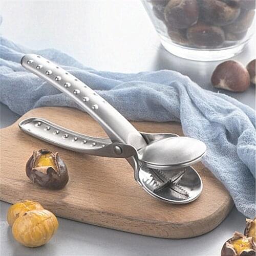 Chestnut Opener Nut Cracker Pecan Pliers Walnut Cross Open Knife Portable Nutcracker Stainless Steel Cutter Gadgets Kitchen Tool
