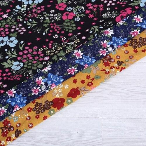 Chiffon Fabric Manufacturer Clothing Holiday Dress Fabric Chiffon Fabric Floral Printed Chiffon