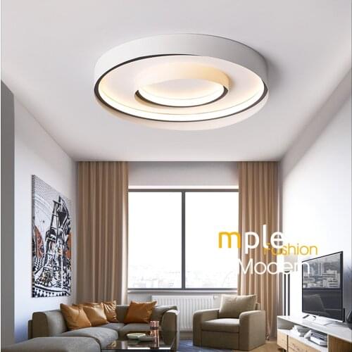 White Black Modern led Ceiling Lights For Living Room Bedroom Dining Room dimmable Lamp indoor round sqaure Fixtures Lustres
