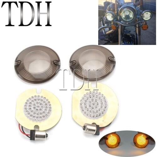 LED Turn Signal Indicator Light Bullet Lamp 3 1/4'' 1156 For Harley Softail Deluxe Road King Electra Glide Ultra Classic Limited