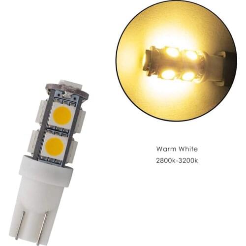 T10 168 Led BulbWhite W5W 5-SMD 5050 Super Bright 194 168 2825 Wedge LED Car Lights Source Replacement Bulbs Interior Lamps