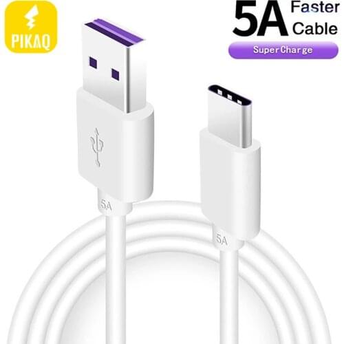 USB-C 5A Super Fast Charge Cable For MOTOLORA g60 edge 20 fusion Razr G30 Moto g40 E7power oppo A53 A54 RENO 6 4 PRO A33 A74