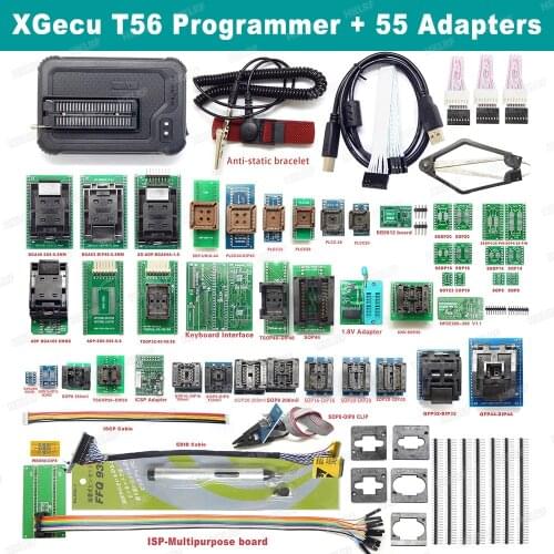 XGecu T56 EMMC-NAND FLASH Programmer + 55 Adapter Super Combination