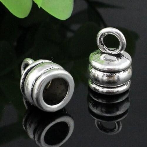 Fit 7mm Cord Crimp End Caps Buckle Tips for Necklace Bracelet Cord Connectors Clasp,DIY Accessories 16x11mm 50pcs/lot K04345