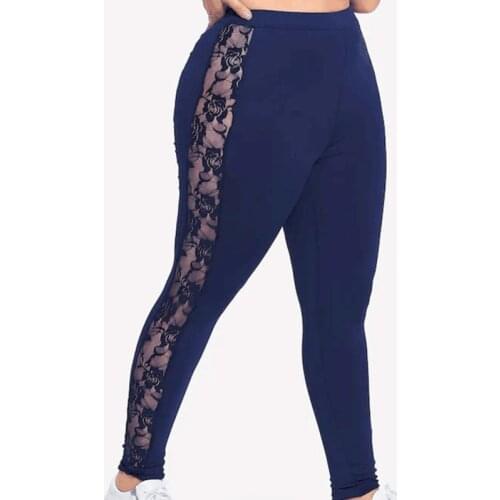Bigsweety 2020 Plus Size L-XXXL New Lace Leggings Spring Summer Skinny Women Pencil Pants Trouser Black Leggings Big Size 3XL