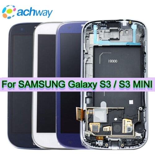 100% Test For SAMSUNG Galaxy S3 LCD Display i9300 i8190 Touch Screen Digitizer Replacement For SAMSUNG Galaxy S3 Min LCD Screen