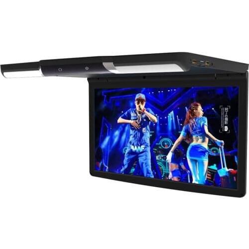 13.3inch Car Bus Roof Mounted Android Flip Down Monitor HDMI Support USB/TF Card, FM Bluetooth