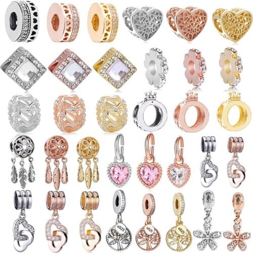 2Pcs/Lot Hot Sale Real Silver Color Dreamcatcher Animal Love Beads Fit Original Brand Bracelets For Women DIY Jewelry Making