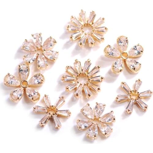 2pc Luxury Shiny Zircon Alloy 3D Handmade DIY Decorations Pendant Ornaments For Family Ornament, Clothing, Jewelry & Crafts