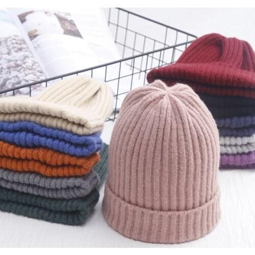 2020 Fashion New Plate Autumn and Winter Female Crimped Concave Modelling Simple Old Casual Wool Yarn Pointed Hat