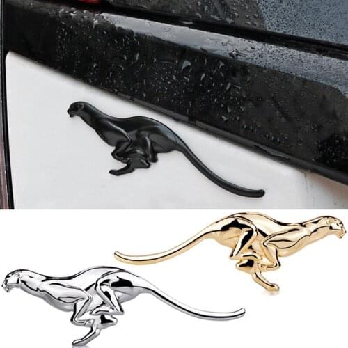 3D Running Cheetah Badge for Audi A4 TT BMW E60 Mercedes AMG Toyota Camry Dodge Jeep Chevrolet Daihatsu Chrome Creative Sticker