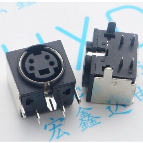 40pcs PS2 socket 4P Convex health bezel socket Convex PS-2 Keyboard socket PS2 mouse interface socket