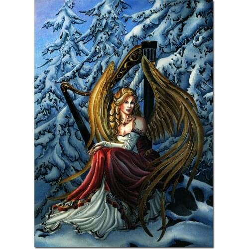 5d Diy Diamond Painting Cartoon Long Hair Angel Full Square Diamond Embroidery Dragon Skull Rhinestone Mosaic Wall Decor