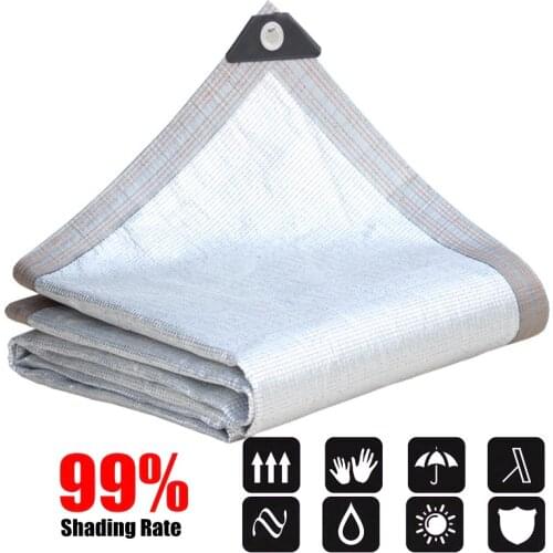 99% Aluminum Foil Sun Shade Sails Outdoor Reflective Sun Shelter Sunshade Net Sails Water Proof Room Cooling Sun Shading Net