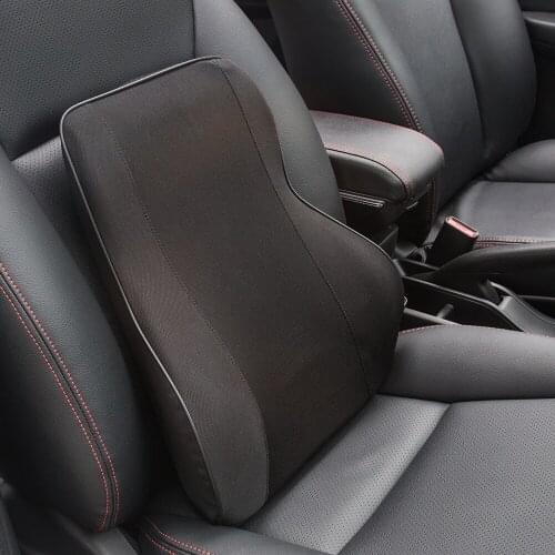 Car Office Home Memory Foam Seat Chair Waist Lumbar Back Support Cushion Black
