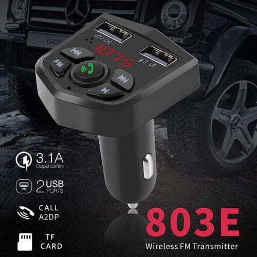 Bluetooth 5.0 FM Transmitter Wireless Handsfree Car Kit 5V 3.1A Dual USB Charger Adapter Audio Car MP3 Player Car Accessories