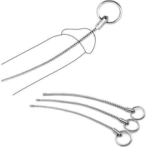 4/5/6cm Male Stainless Steel Beads Penis Plug Urethra Catheter Sounds ,Electro Shock Stimulate Urethra Dilator Bead Rod Sex Toys