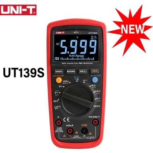 UNI-T UT139S True RMS digital multimeter, LPF (low pass filter)/LoZ (low impedance input) function/Temperature test EBTN display