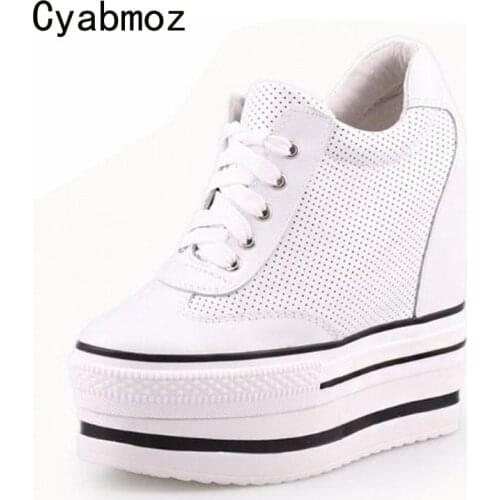 Cyabmoz New Summer Women height increasing Shoes High heels Platform Hollow Woman Pumps Zapatos mujer Tenis feminino Party Shoes