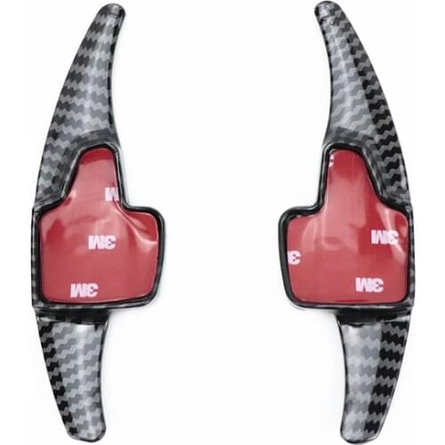 For Ford Focus 3 MK3 2015 2016 2017 2018 2pcs ABS Sport Red Carbon Fiber Steering Wheel Shift Paddle