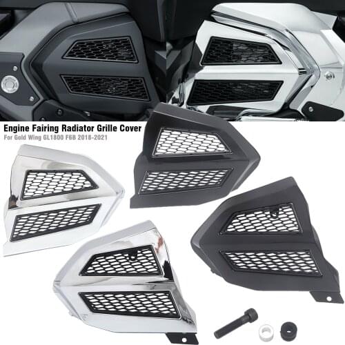 For Honda Gold Wing GL1800 GL1800 F6B 2018-2021 2020 Fairing Radiator Grille Cover Engine Transmission Covers Chrome or Black