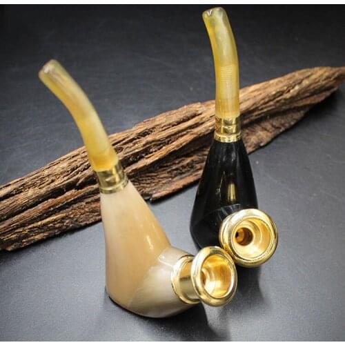 Yak horn dual-use Cigar Pipe Holder Handmade Smoking Accessories Men Gadget Valentines Day Gift High-end gifts