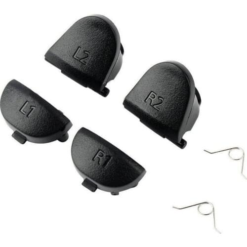 Hot Black Gamepad Trigger Button + springs Tool Replacement Parts for 4 PS4 Sony Station Gamepad Controller