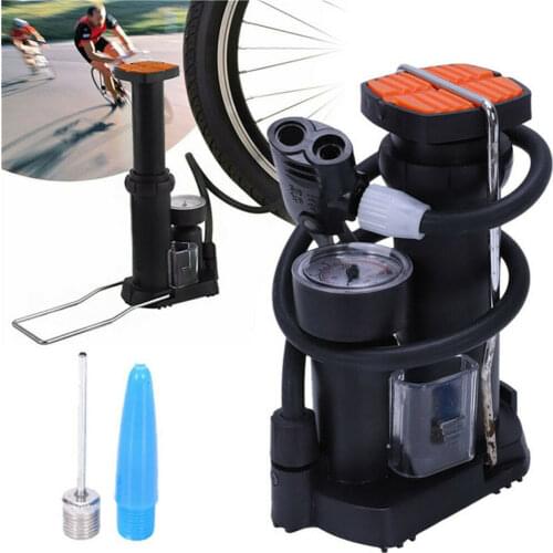 Motorbike Air Inflation Foot Pump Cycling Portable Tyre Air Pressure Gauge Pump Motorcycle Accessories For Bike Basketball Ball