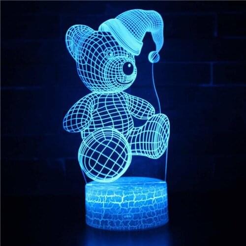 7 Color Change Nightstand Lamp Desk Light Modern Princess Decoration Lighting Room 3d Desk Lamp Kid Bed Creative Night Light