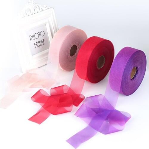 100M Soft Hair Horse Mesh Braid Polyester Mesh Fabric Flat Plain Ribbon for Crafts Women Diy Hat Hair Acces Handmade Acces 40mm