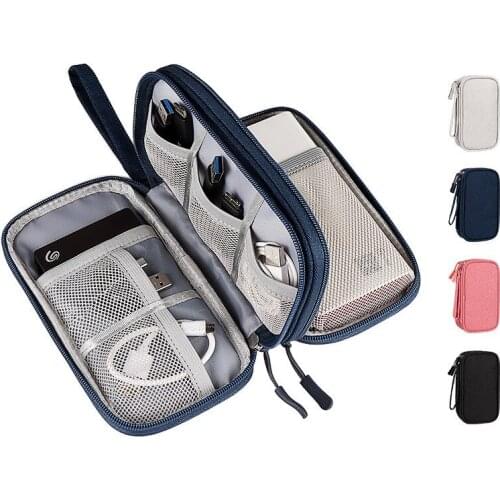 Portable Power Bank Storage Bag External Battery Carrying Pouch for Data Cable Hard Drive USB Earphone Mobile Phone Accessories