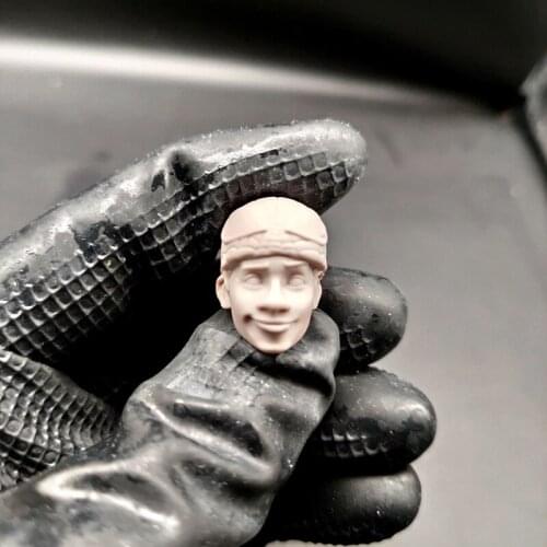 Blank 1/12 Scale Miles Morales Head Sculpt Unpainted Fit 6" ML Figure B Style