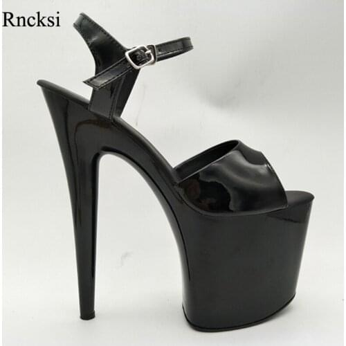 Rncksi New Sandals Women Dance Sandal Shoes 20CM Ultr High Heel Platforms Fashion Pole Model Sandals Party Wedding Sandals Shoes