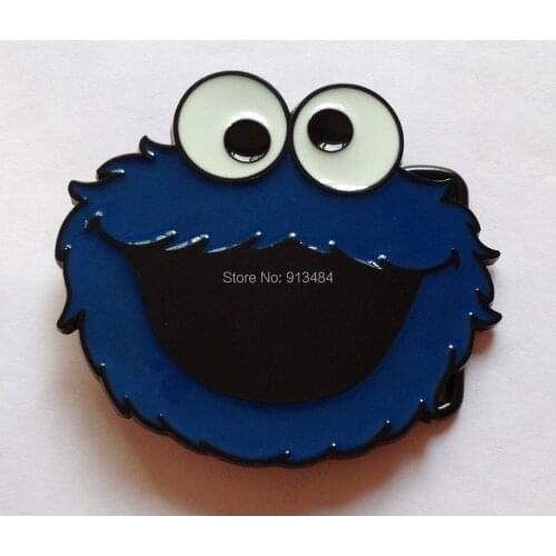 Blue Cookie Monster Belt Buckle JF-B1121 suitable for 4cm wideth belt with continous stock