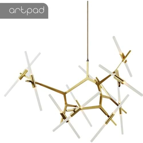 Modern Customized Pendant Lamp Herringbone 3 Color Dimmable Indoor Lighting Gold Black Luxury Kitchen Lighting Light Fixtures