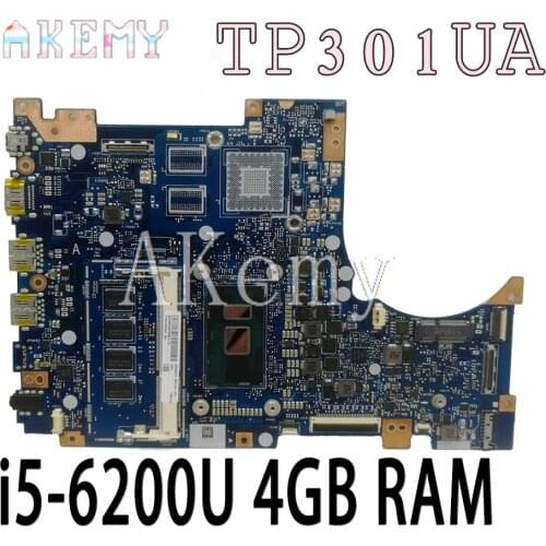TP301UA/ i5-6200U CPU 4GB RAM For Asus TP301U TP301UA TP301UJ TP301UJ Laptop motherboard TP301UA Mainboard 100% Tested