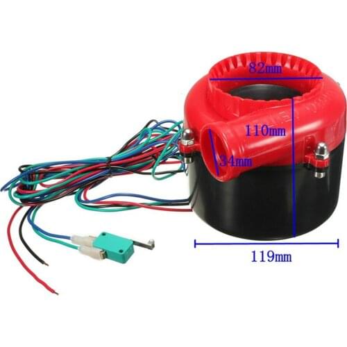 Universal Car Fake Dump Electronic Turbo Blow Off Hooter Valve Analog Sound BOV Electronic Relief Valve Red Electronic Turbo