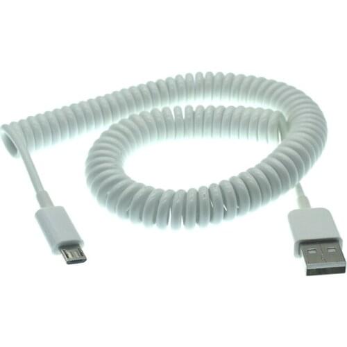 USB 2.0 to Micro USB Spring Data Cable Spiral Coiled 5 Pin Adaptor Digital USB Data Charging Cables Connector USB Charger Cable