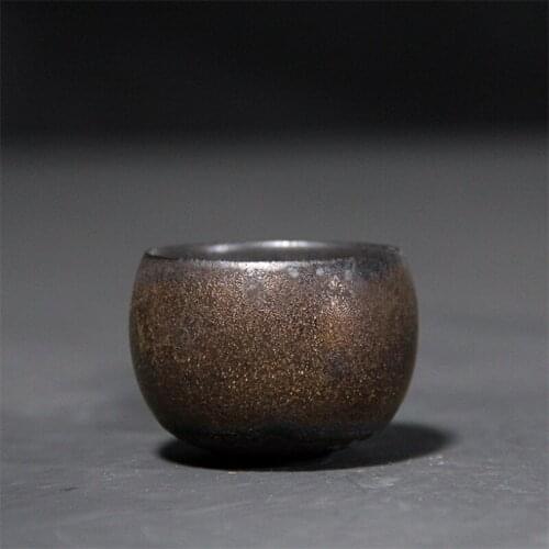 Japanese Coarse Pottery Retro Tea Cup Ceramic Kung Fu Zen Vintage Single Master Tea Mug Small Tea Bowl Tea Ceremony Drinkware