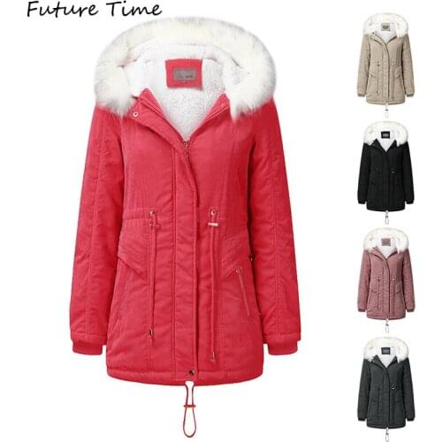 Winter Long Parka Women Big Fur Collar Jacket for Woman Hooded Windbreaker Warm Thick Coat Female Clothes Brand Outwear Clothing