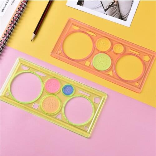 1pc Geometric Ruler For Students Mathematics Drawing Drafting Tools Learning Painting Children Puzzle Toys Spirograph Art Tools