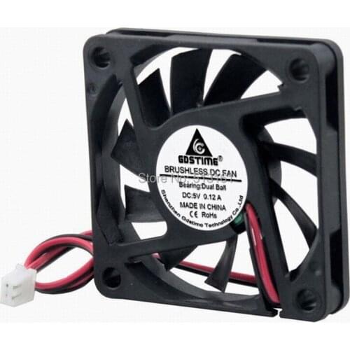 100pcs Gdstime Dual Ball DC 5V 60MM 6CM 60mm * 60mm * 10mm Brushless Computer Case Fan Industry Axial Fan