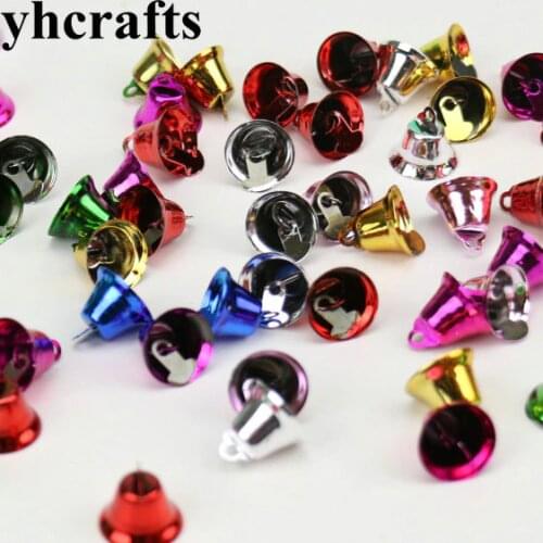 30PCS/Lot. Colorful 1.2cm jingle Bells DIY Lacing bells Christmas decoration Noel ornament Crafts material activity kits Xmas